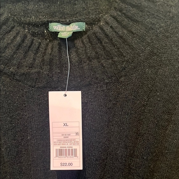 Wild Fable Black Ribbed Sweater - Picture 2 of 3